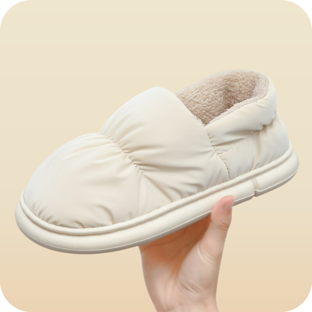 white winter slippers